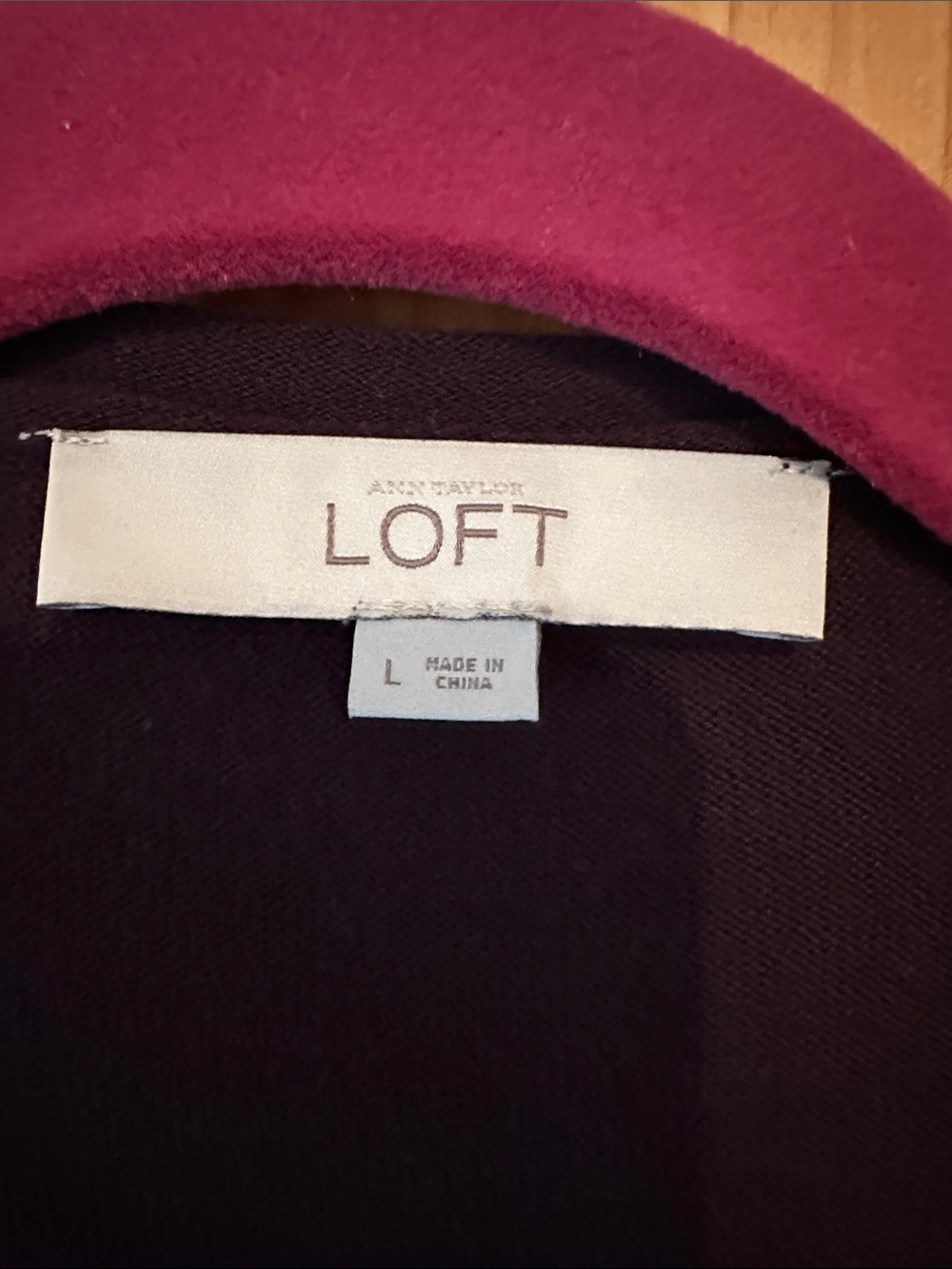 LOFT deep purple Open-Front Ruffle-Trim Cardigan - Picture 2 of 8